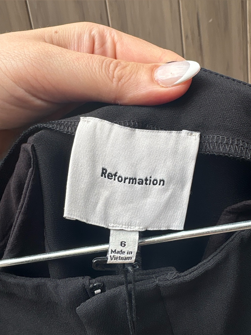 Reformation Vida Low Rise Pants in Pitch Black New with Tags! - Picture 6 of 6